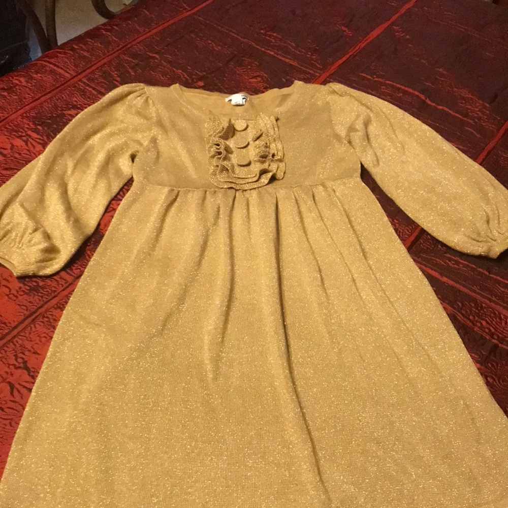 Buttery gold H&M dress with sparkle. Size small